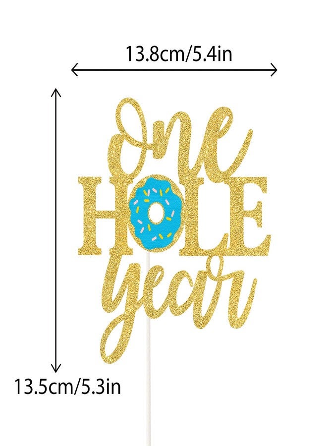 PANHUI One Hole Year Donut Cake Topper,Donut First Birthday/Dount Grow Up Cake Decor,Happy 1st Birthday Party Decorations,Donut Smash Photo Prop - Image 2